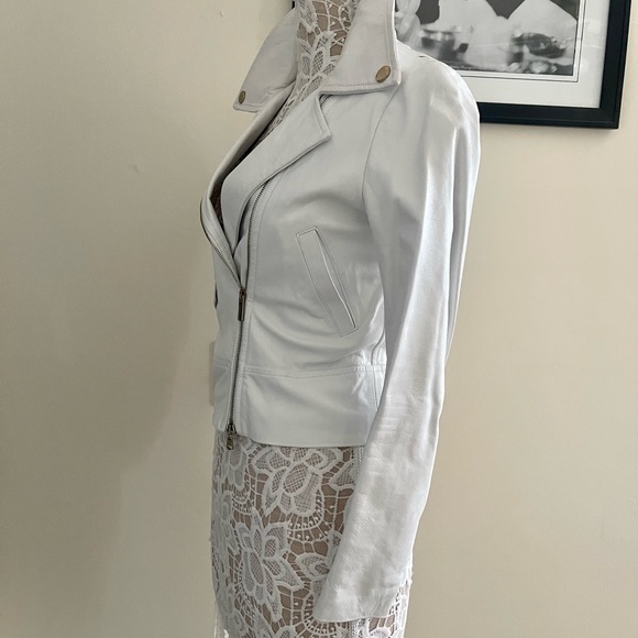 New Real leather jacket AnnaRita N size S EU 40 made in Italy org $559 - Picture 5 of 15